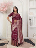 Shree Shyam Fashion Lichi Silk Green Saree - Distacart