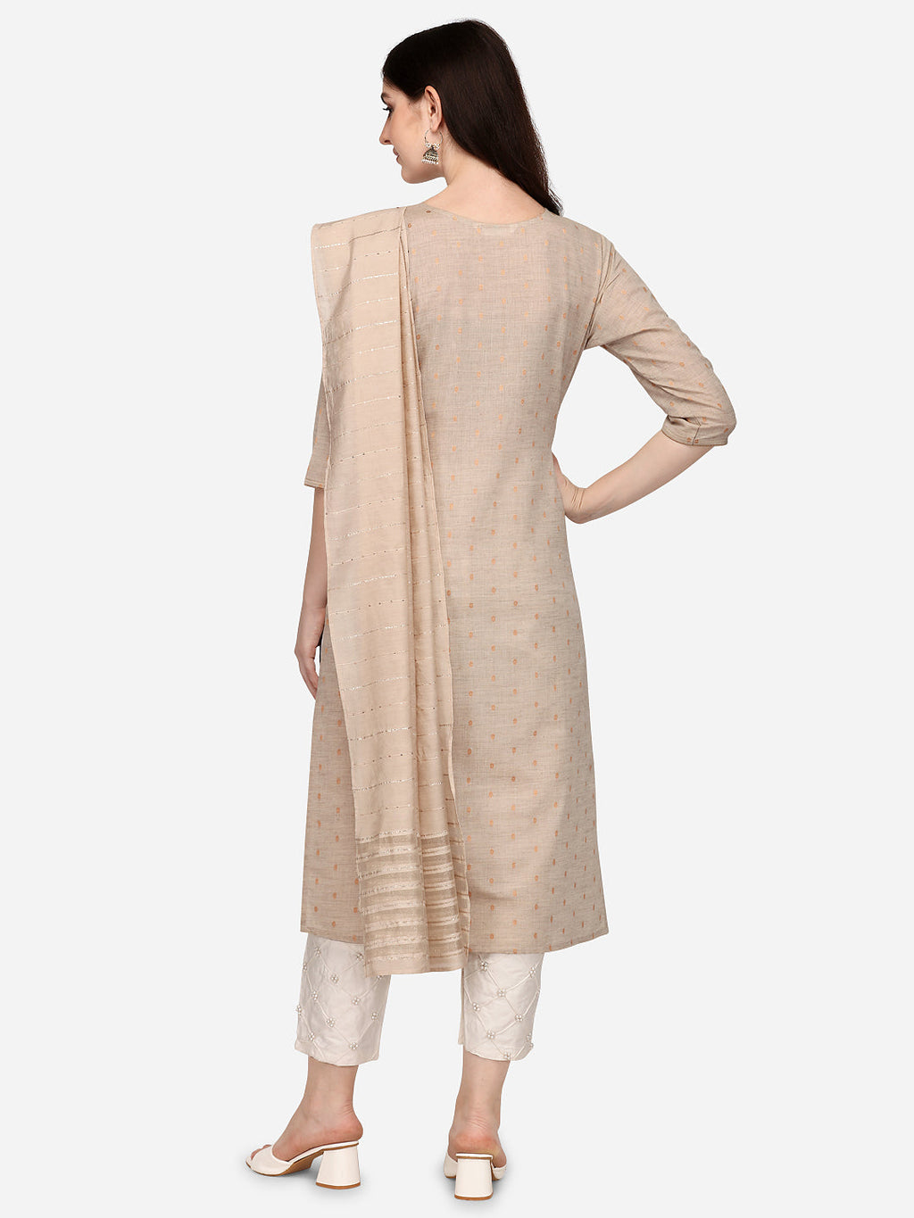 Embroidered Kurta With Pant & Dupatta Set, Multicolor - Hiral Fashion - Distacart