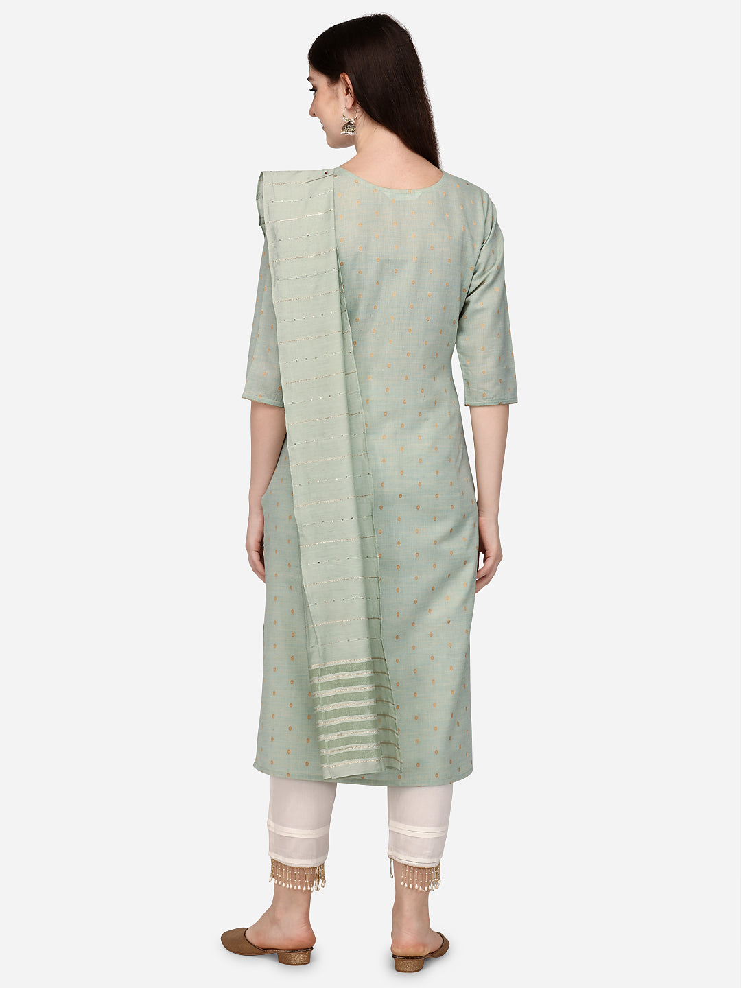 Embroidered Kurta With Pant & Dupatta Set, Multicolor - Hiral Fashion - Distacart