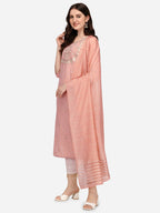 Embroidered Kurta With Pant & Dupatta Set, Multicolor - Hiral Fashion - Distacart