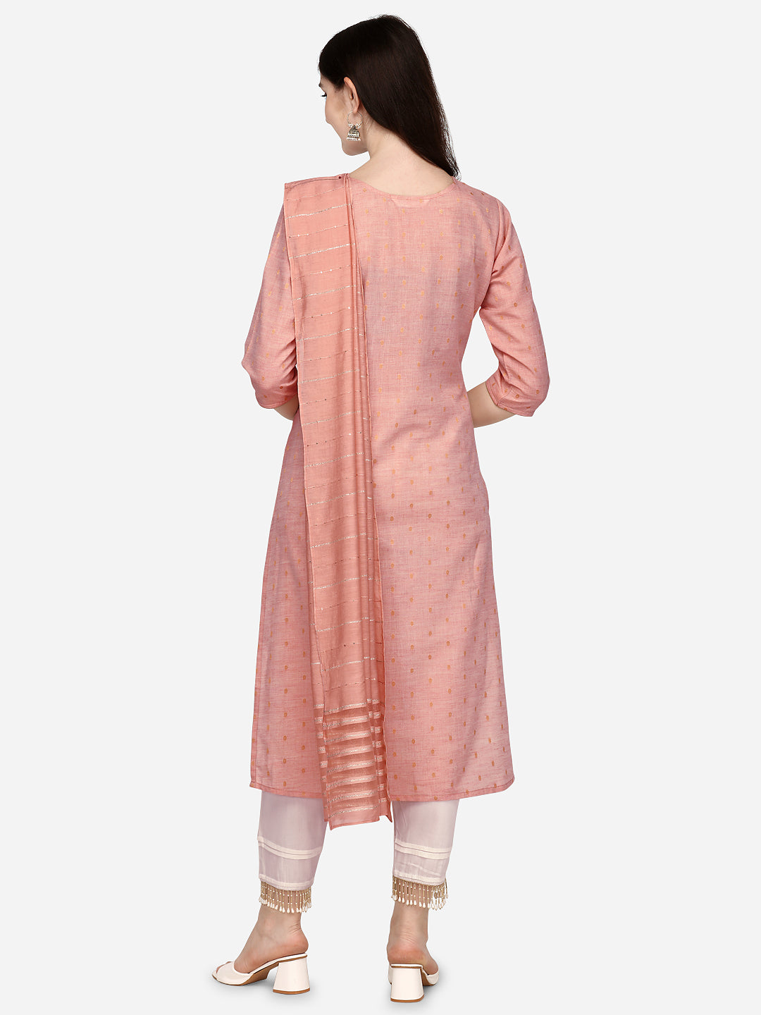 Embroidered Kurta With Pant & Dupatta Set, Multicolor - Hiral Fashion - Distacart