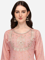 Embroidered Kurta With Pant & Dupatta Set, Multicolor - Hiral Fashion - Distacart