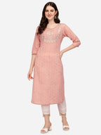 Embroidered Kurta With Pant & Dupatta Set, Multicolor - Hiral Fashion - Distacart