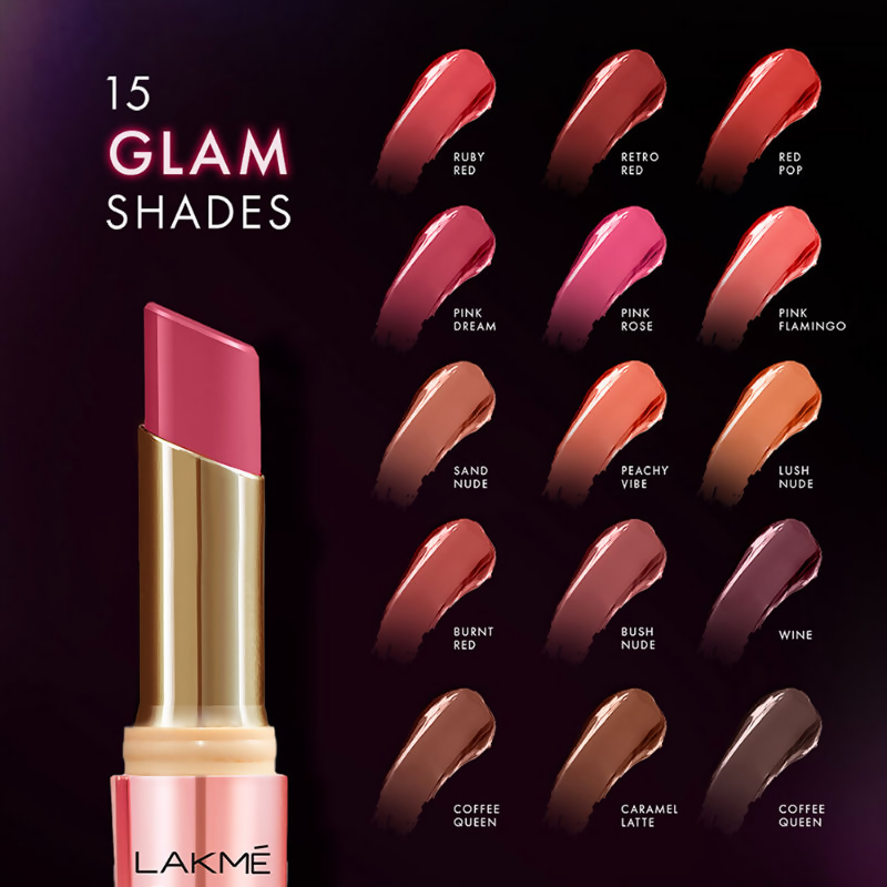 Lakme 9 To 5 Primer + Shine Lipstick - Burnt Red
