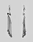 VOJ Women Rhodium-Plated Drop Chain Earrings Stainless Steel Drops & Danglers - Distacart