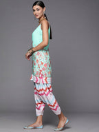 Ahalyaa Women Blue Floral Printed Kurta with Patiala & With Dupatta - Distacart