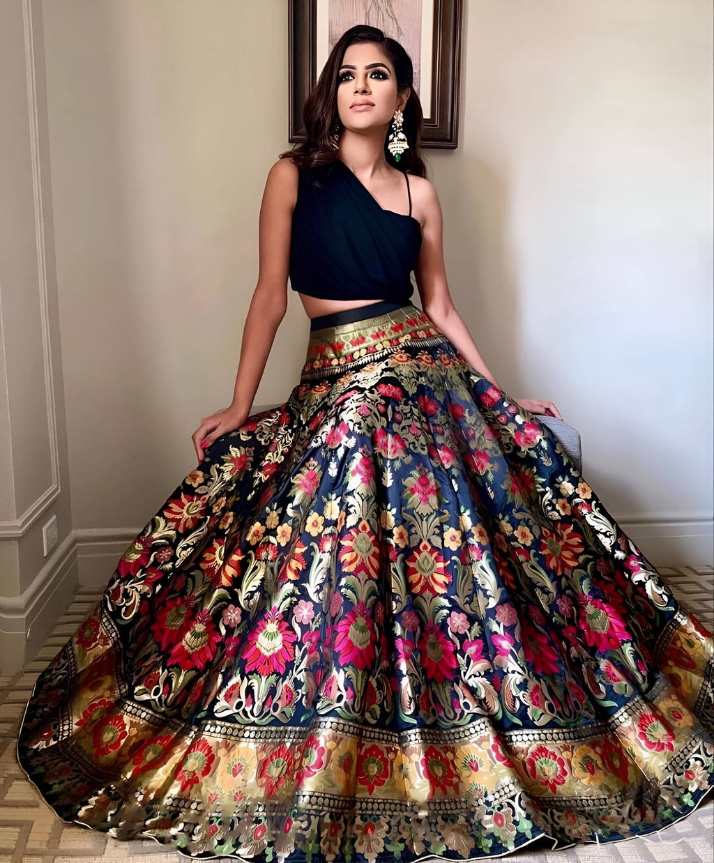 Lehenga Mart Designer Wedding Lehenga Choli For Women - Black