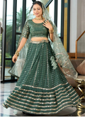 Lehenga Mart Designer Wedding Lehenga Choli For Women - Green