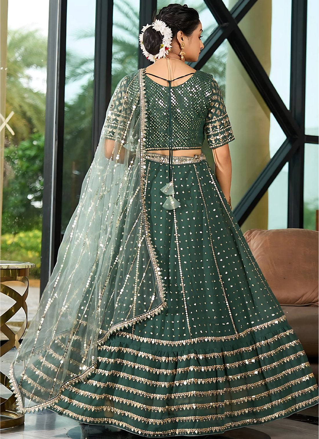 Lehenga Mart Designer Wedding Lehenga Choli For Women - Green