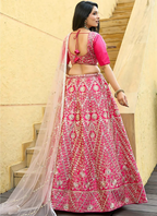 Lehenga Mart Designer Wedding Lehenga Choli For Women - Pink