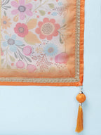 House of Panchhi Orange Organza Floral Printed Lehenga choli & Dupatta