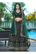 Lehenga Mart Designer Wedding Lehenga Choli For Women - Green