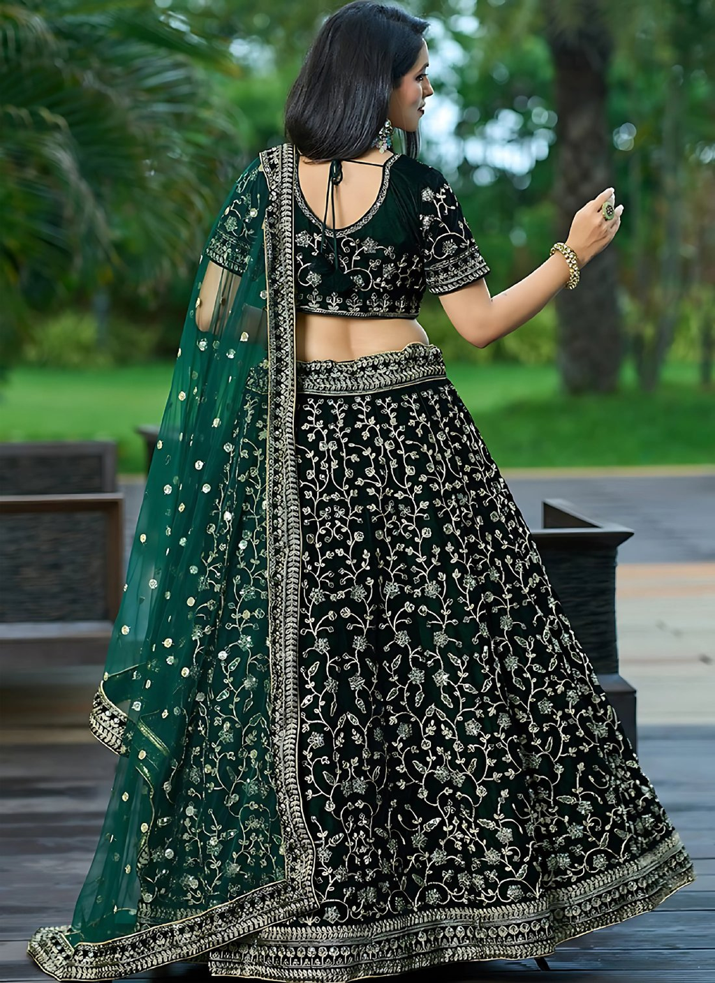 Lehenga Mart Designer Wedding Lehenga Choli For Women - Green