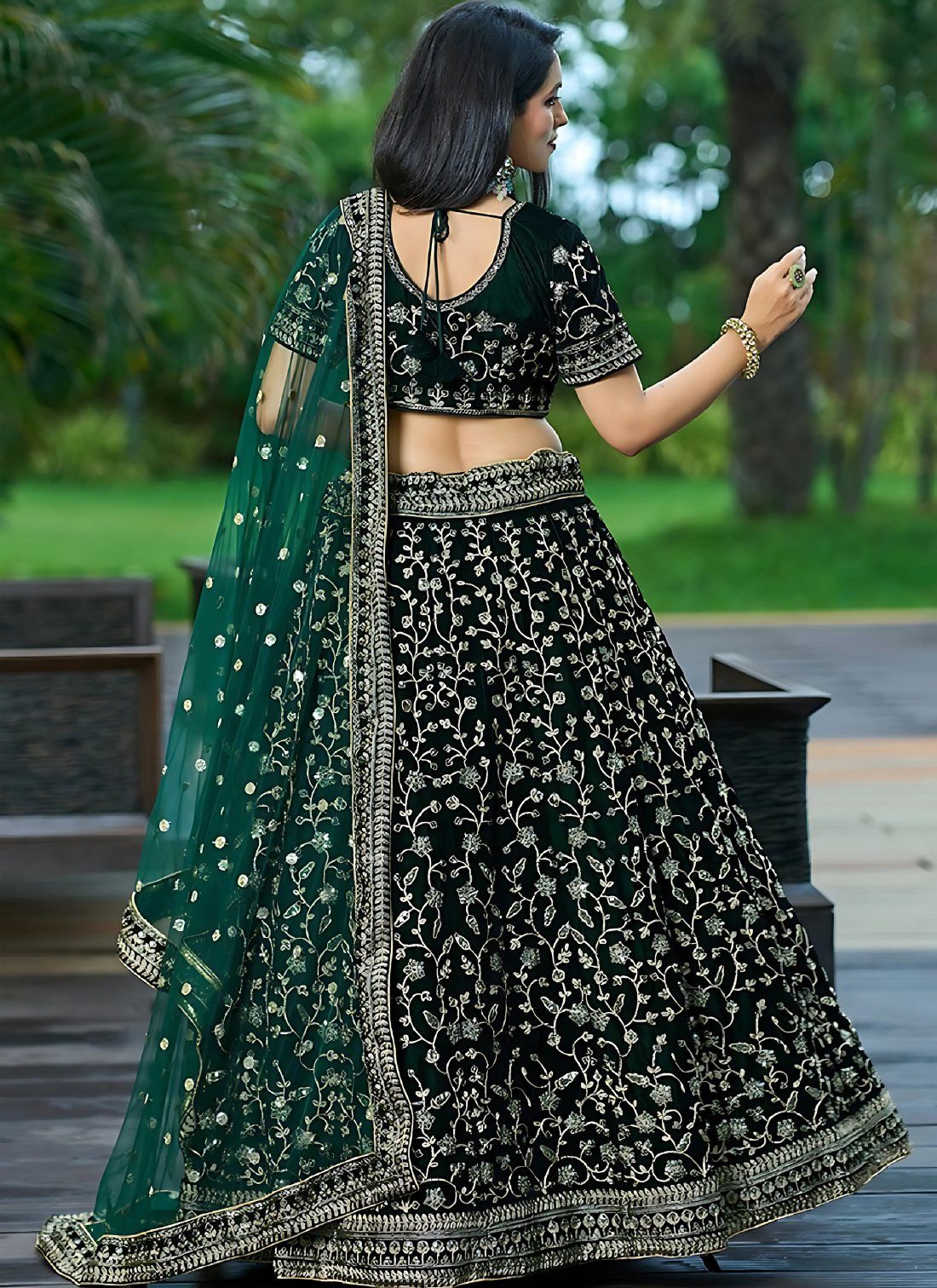 Lehenga Mart Designer Wedding Lehenga Choli For Women - Green