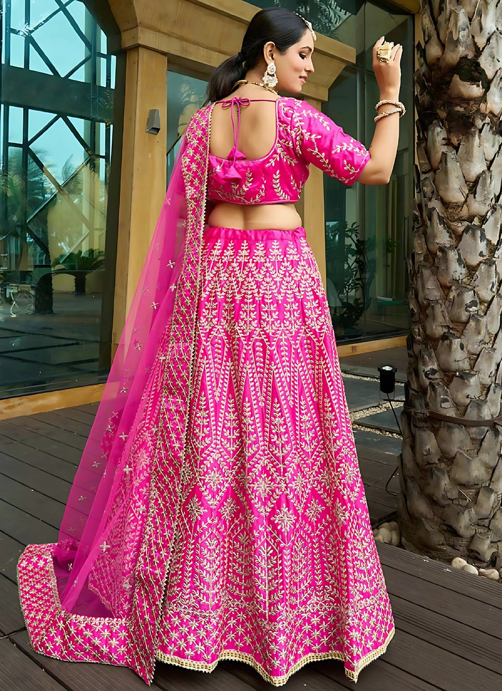 Lehenga Mart Designer Wedding Lehenga Choli For Women - Pink