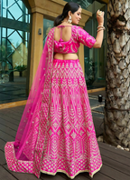 Lehenga Mart Designer Wedding Lehenga Choli For Women - Pink