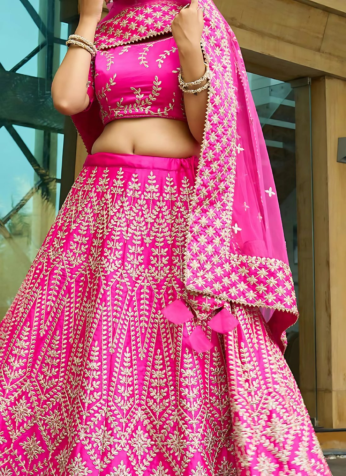 Lehenga Mart Designer Wedding Lehenga Choli For Women - Pink