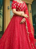 Lehenga Mart Designer Wedding Lehenga Choli For Women - Red