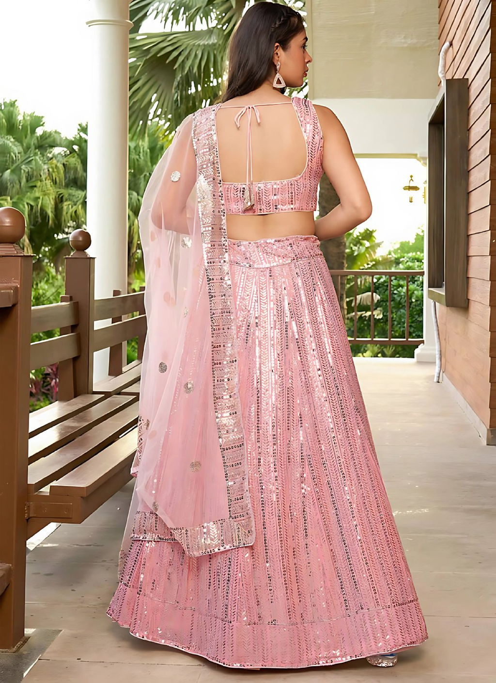 Lehenga Mart Designer Wedding Lehenga Choli For Women - Baby Pink