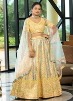 Lehenga Mart Designer Wedding Lehenga Choli For Women - Yellow