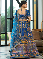 Lehenga Mart Designer Wedding Lehenga Choli For Women - Blue
