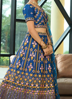 Lehenga Mart Designer Wedding Lehenga Choli For Women - Blue