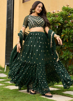 Lehenga Mart Designer Wedding Lehenga Choli For Women - Green