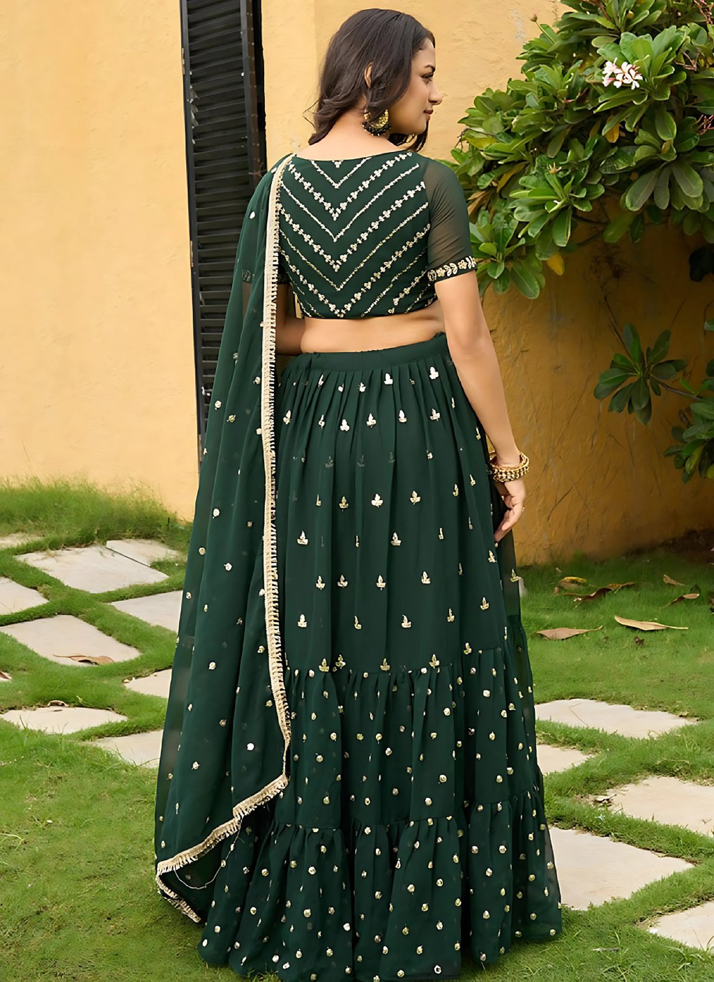 Lehenga Mart Designer Wedding Lehenga Choli For Women - Green
