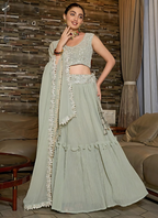 Lehenga Mart Designer Wedding Lehenga Choli For Women - Grey