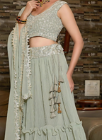 Lehenga Mart Designer Wedding Lehenga Choli For Women - Grey