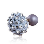Trendoo Jewelry Gold Plated Stylish Fancy Grey Studs