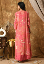Joban Fashion Pink Maslin Kurta Set