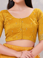 Joban Fashion Women Silk Mustard Stitched Blouse