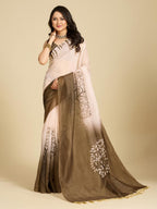 Aastha Fashion Multi Chanderi Cotton Silk Printed Saree - Distacart