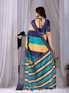 Aastha Fashion Multi Soft Lichi Silk Printed Saree - Distacart