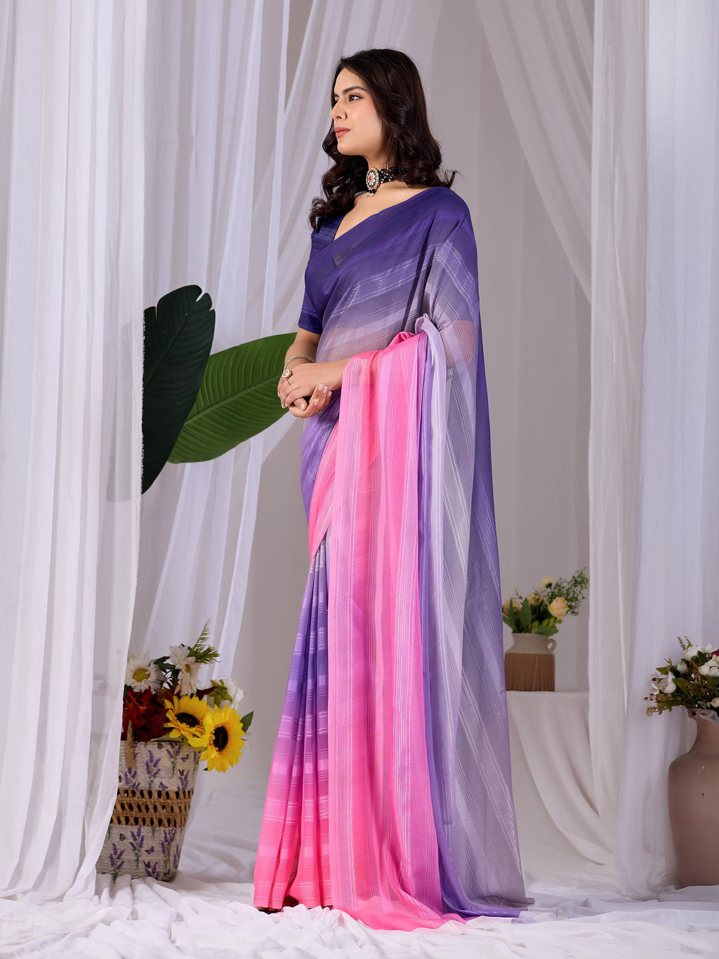 Aastha Fashion Multi Monsoon Printed Saree - Distacart