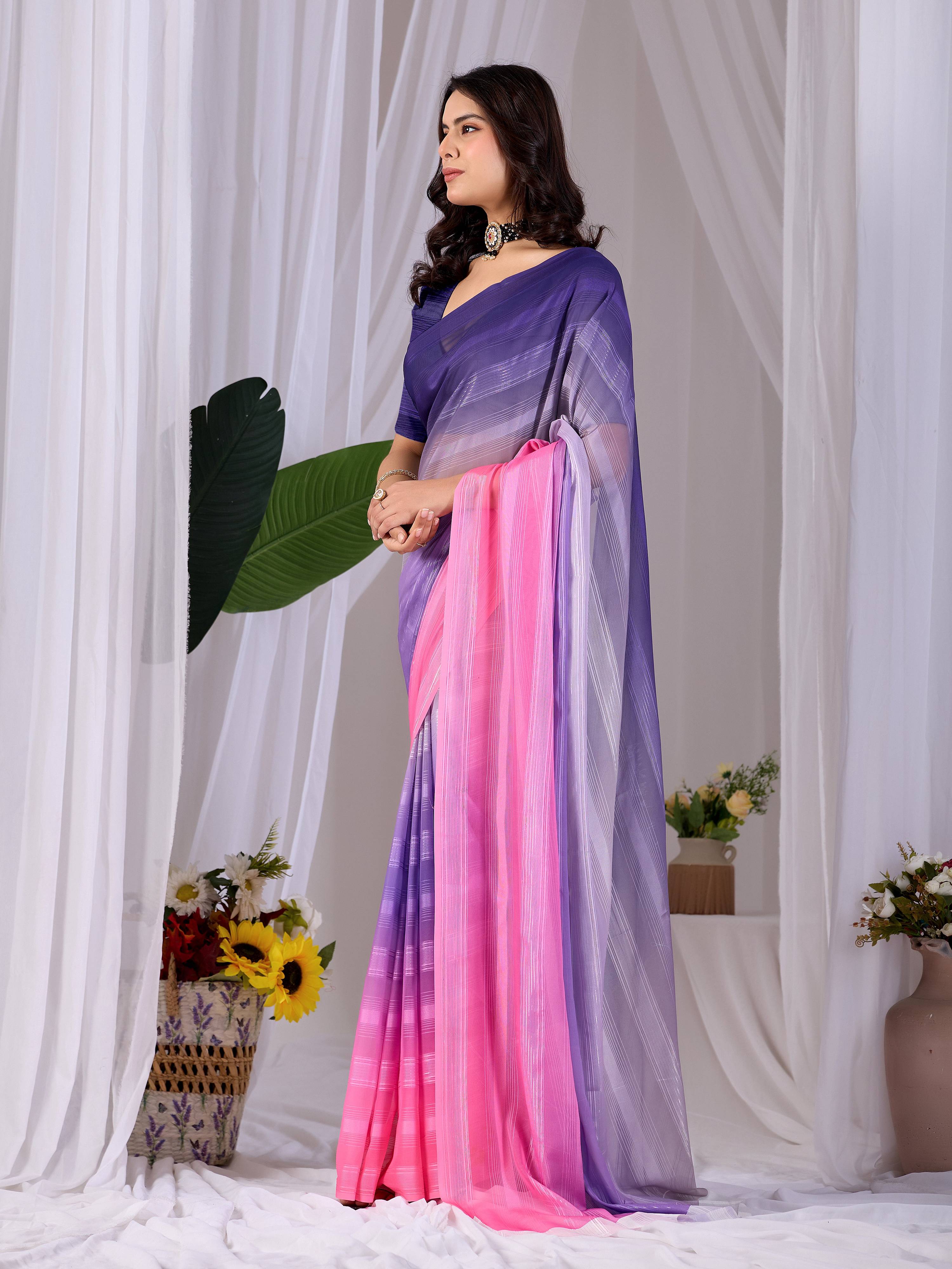 Aastha Fashion Multi Monsoon Printed Saree - Distacart
