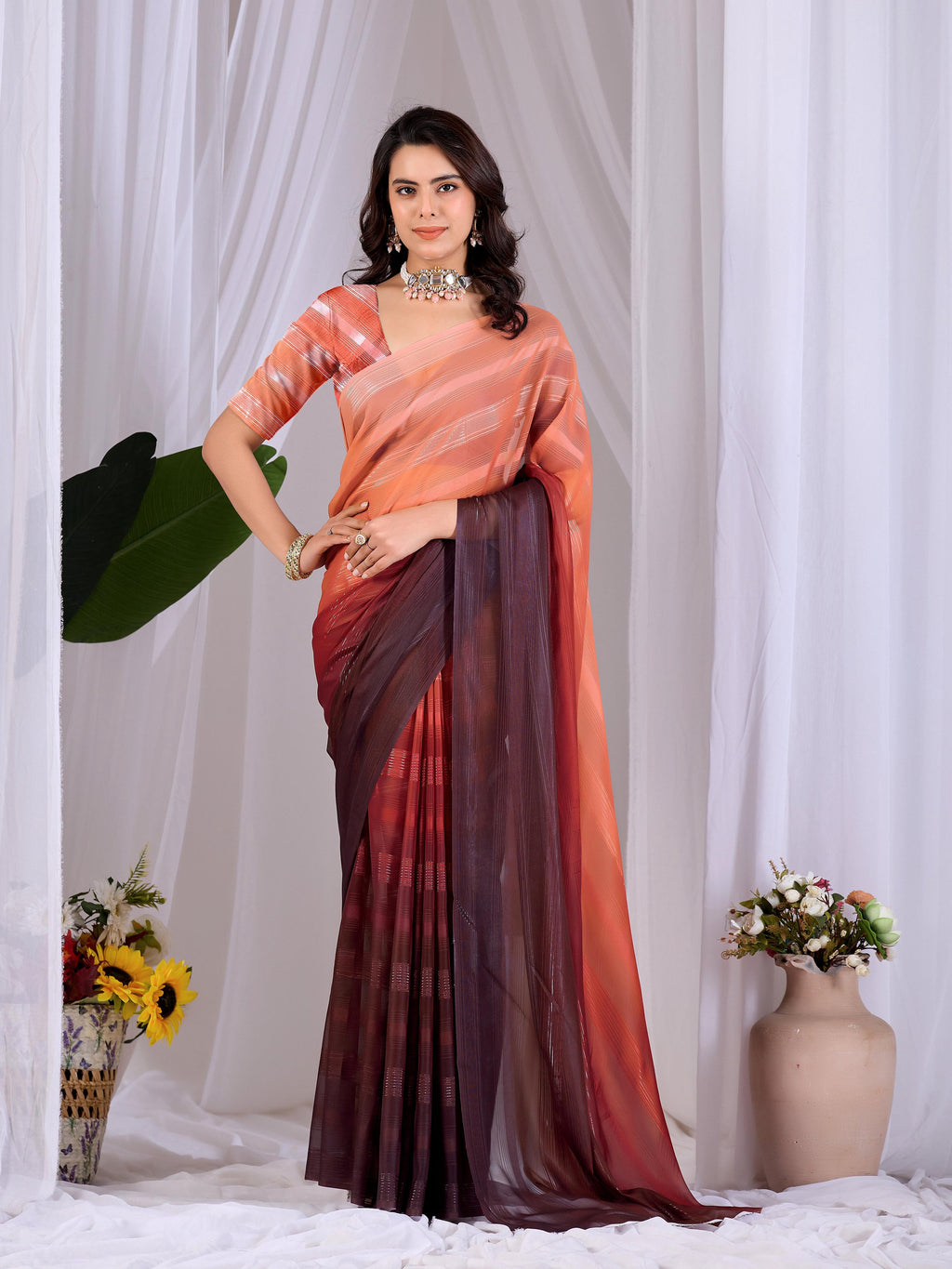 Aastha Fashion Multi Monsoon Printed Saree - Distacart