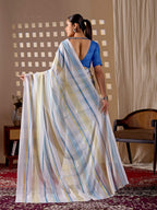 Aastha Fashion White Monsoon Printed Saree - Distacart