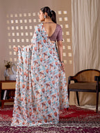 Aastha Fashion Multi Monsoon Printed Saree - Distacart