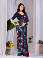Aastha Fashion Multi Monsoon Printed Saree - Distacart