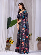 Aastha Fashion Multi Monsoon Printed Saree - Distacart