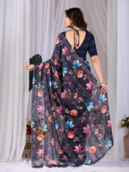 Aastha Fashion Multi Monsoon Printed Saree - Distacart