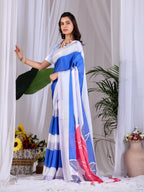 Aastha Fashion Multi Soft Satin Georgette Printed Saree - Distacart