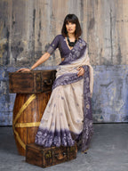 Aastha Fashion Lavender Munga Cotton Printed Saree - Distacart