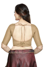 Aastha Fashion Chiku Art Silk Boat Neck Blouse - Distacart