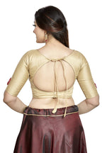 Aastha Fashion Chiku Art Silk Boat Neck Blouse - Distacart