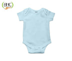 AHC Soft Cotton Short-Sleeve Bodysuits Solid Onesies New Born Infant Dress - Blue/Grey/Green