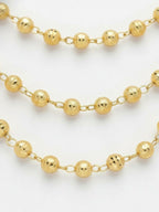NVR Women Gold Plated Artificial Beads Layered Chain - Distacart