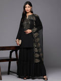 Ahalyaa Women's Traditional wear Kurta Set - Black